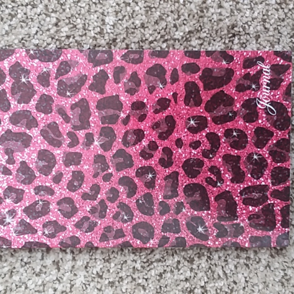Pink Glitter Leopard Print Journal